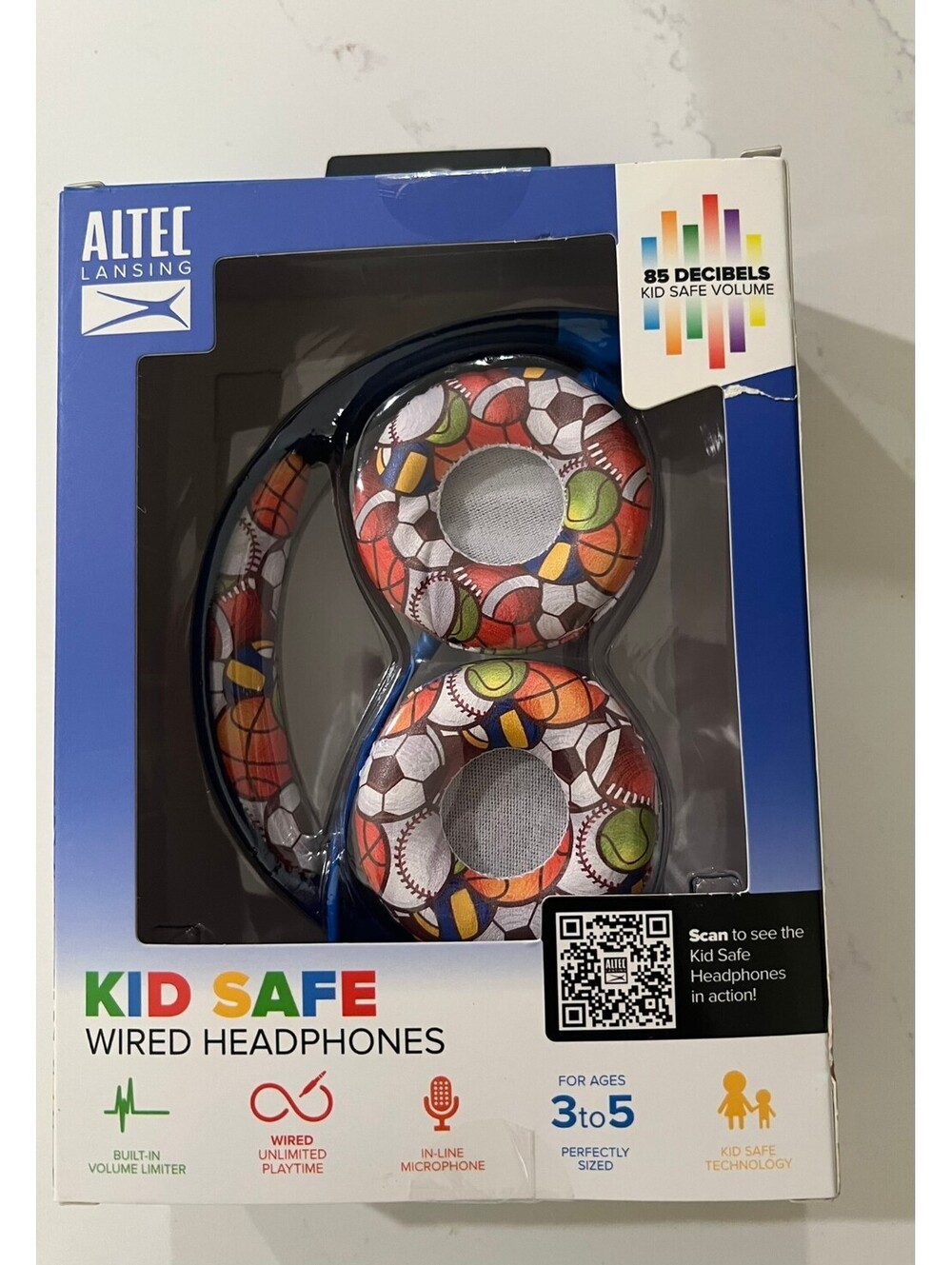 Altec Lansing Kid's Wired Over-Ear Headphones - Sports, Age 3-5,